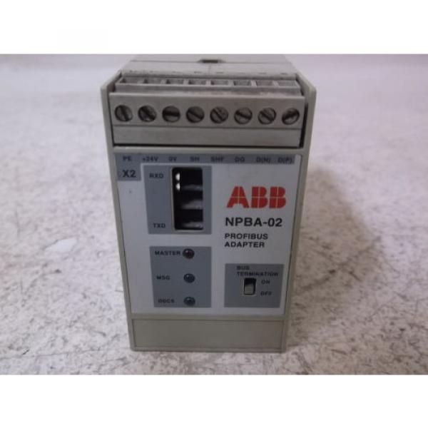 ABB NPBA-02 ADAPTER MODULE PROFIBUS *USED* #1 image