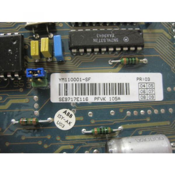 ABB YM110001-SF PROCESSOR BOARD ABB PFVK 105A  YM110001SF #2 image