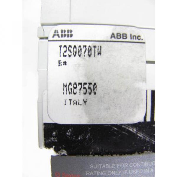 ABB, Circuit Breaker, SACE, Tmax, T2SQ070TW, T2S, 3P, 480V, 70 Amps, Used #10 image