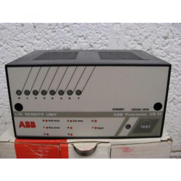 New ABB Procontic CS31 ICSI08D1-120 FPR3315101R0014 120V 10VA I/O Remote Unit #4 image