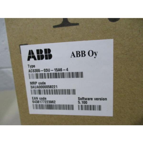 ABB ACS355-03U-15A6-4 VARIABLE FREQUENCY DRIVE *FACTORY SEALED* #2 image