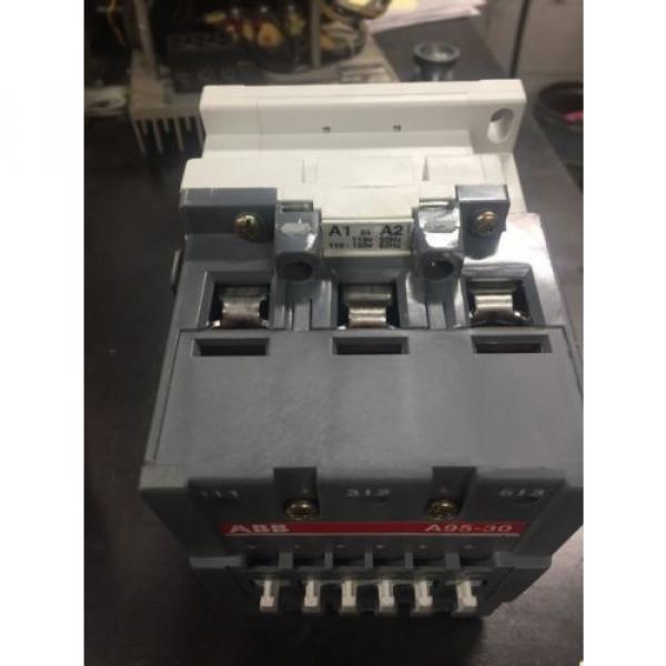 ABB Contactor A95-30 with Contact Block CAL5-11, 120V Coil #3 image