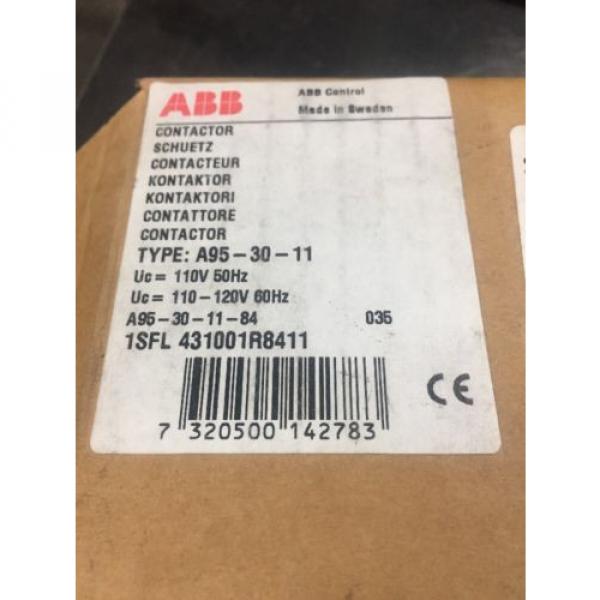 ABB Contactor A95-30 with Contact Block CAL5-11, 120V Coil #6 image