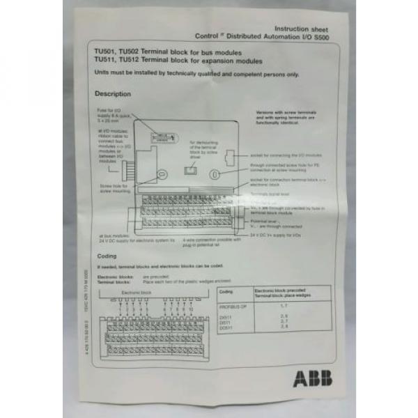 ABB S500 terminal module bus 1SVP426470R0000   *Made in Germany* #4 image