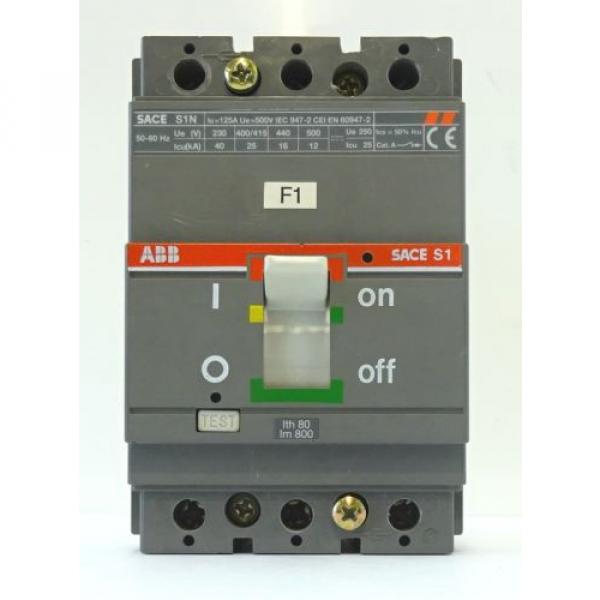 ABB SACE S1N Leistungsschalter Circuit Breaker Ue 500V Iu 125A 40A bei 230V S1 #2 image