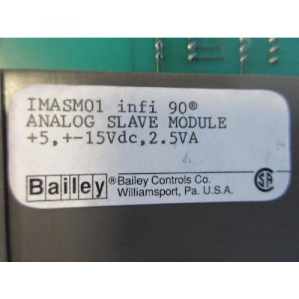 Bailey IMASM01 infi-90 Analog Slave Module Assy 6631957E1 ABB Symphony PLC Board #2 image