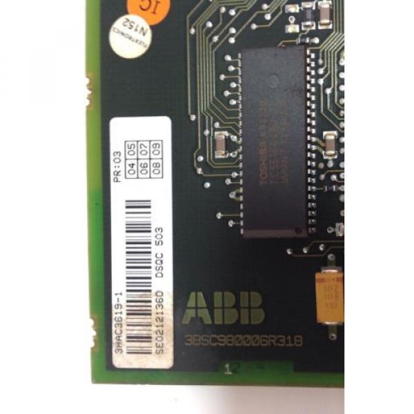 ABB AXIS COMPUTER CIRCUIT BOARD 3BSC980006R318 / 3HAC3619-1 / DSQC503 100293 #2 image