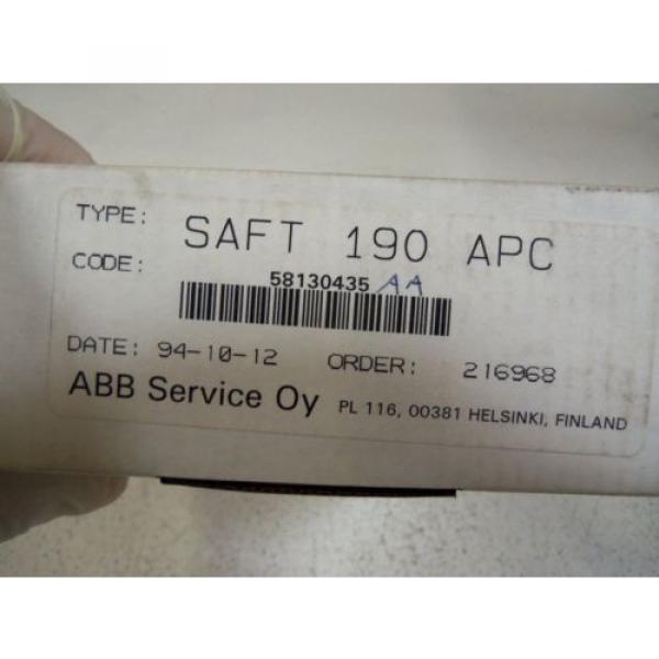 ABB SAFT-190-APC POWER SUPPLY CARD AUXILIARY *NEW IN BOX* #1 image