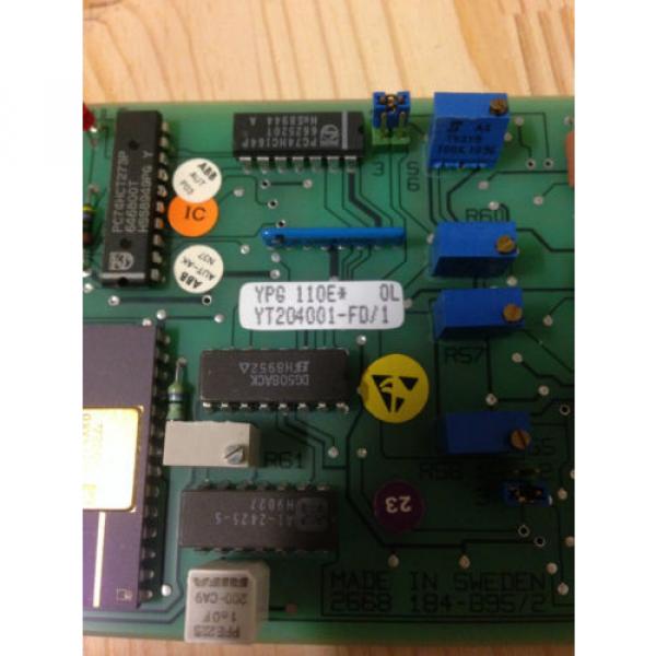 ABB ASEA BROWN BOVERI PC CIRCUIT BOARD CARD YPG-110E YT204001-FD/1 #2 image