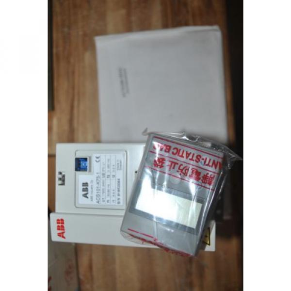 NIB ABB AC DRIVE FREQUENCY INVERTER ACS101-K75-1 ACS101K751 WITH KEYPAD ACS100 #2 image