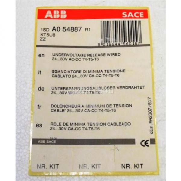 NEW ABB KT5U8 TMAX UV TRIP 24-30VAC/DC T4-T5 Free Shipping #4 image