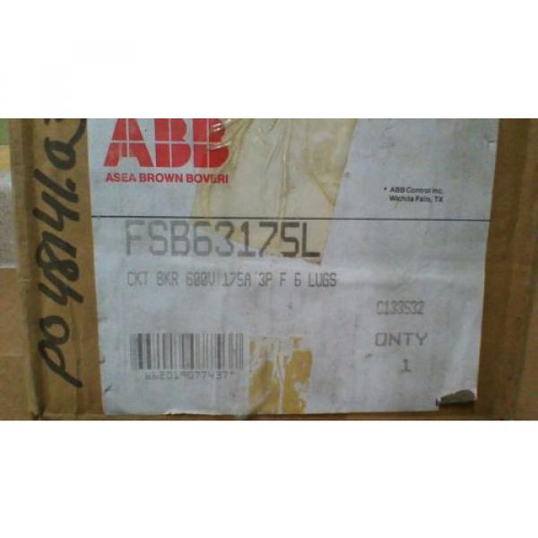 ABB FSB63175L CIRCUIT BREAKER 600 VOLT / 175AMP / 3 POLE / WITH 6 LUGS (300 / 4) #3 image