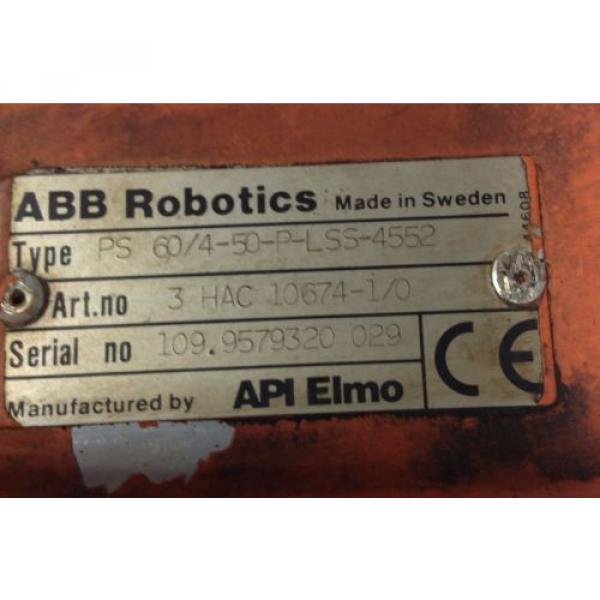 ABB ELMO SERVO MOTOR 3 HAC 10674-1/0 PS60/4-50-P-LSS-4552 #2 image