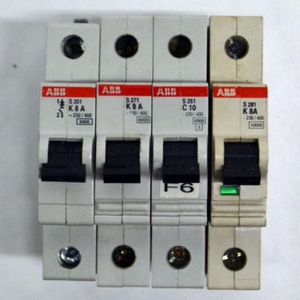 (Lot of 46) ABB Various 1-Pole 8A 10A 16A Circuit Breakers S201-271-281 S261-C10 #2 image