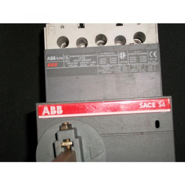 ABB SACE S4 250 AMP WITH VFD HANDLE EXTENSION USED IN EXCELLENT CONDITION #2 image