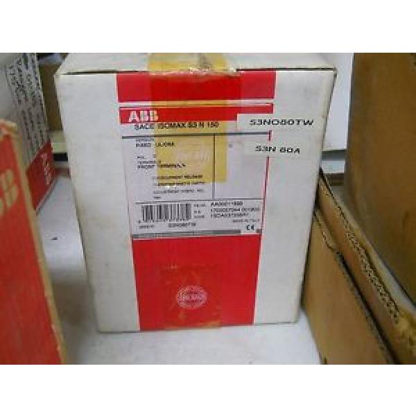 NIB ABB SACE ISOMAX S3 N 080TW  80Amp 3 Pole Circuit Breaker #1 image