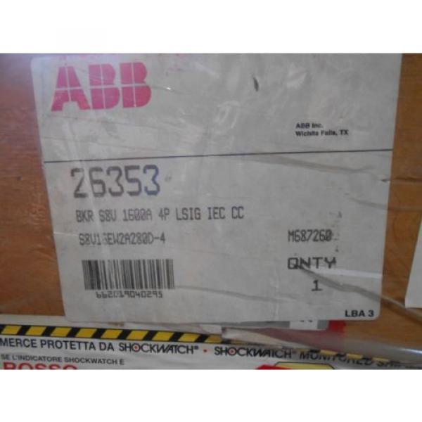 ABB S8V16EW2A280D-4 CIRCUIT BREAKER s8v 4pole 1600a mp #7 image