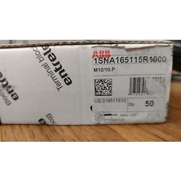 ABB 016511510 1SNA165115R1000 M10/10.P Ground Terminal Block   Box of 50 #1 image