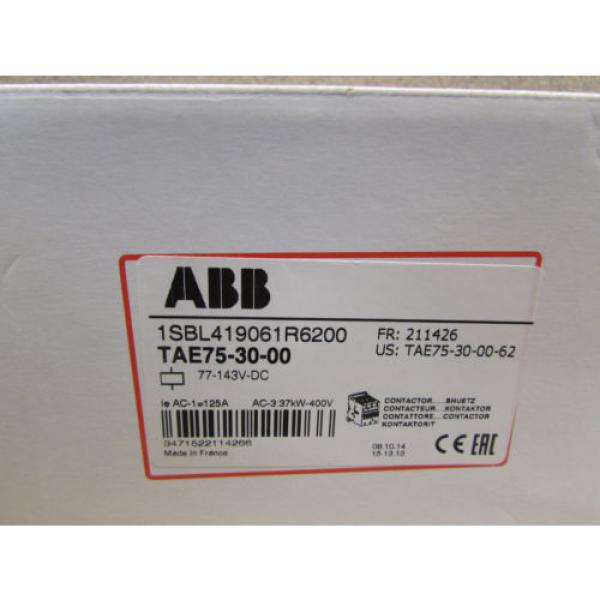 ABB TAE75-30-00-62 CONTACTOR COIL 77-143VDC #6 image