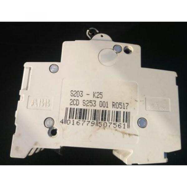 25A, 3 POLE, CIRCUIT BREAKER, ABB, S203 K25 #4 image