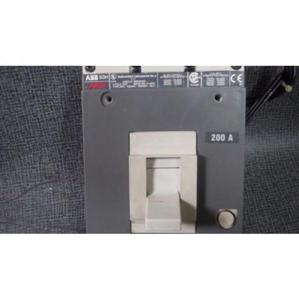 ABB S3H CIRCUIT BREAKER 200 AMP, 480 VAC / 500 VDC, 3 POLE W/ AUX SWITCH &amp; ALARM #3 image