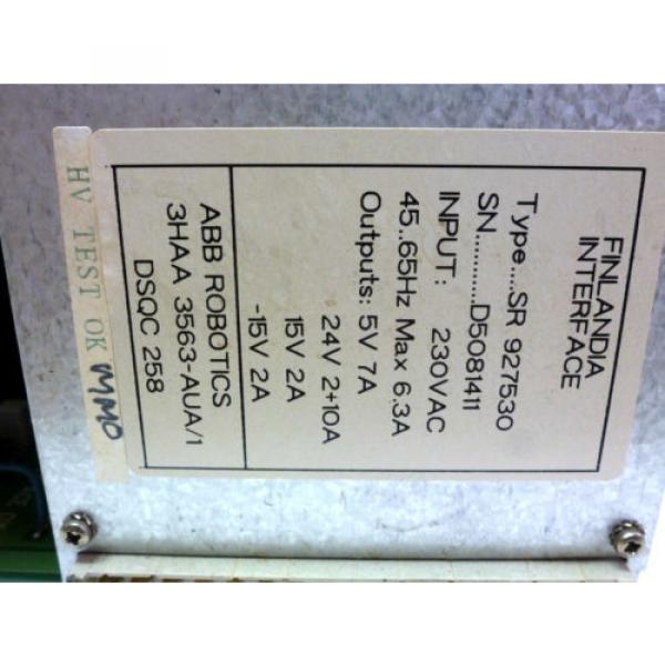 ABB 3HAA 3563-AUA/1 POWER SUPPLY UNIT 230V 6.3A AMP DSQC-258 3HAA3563AUA1 #2 image