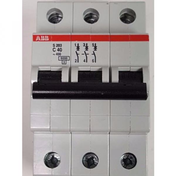 ABB  S203-C40  Circuit Breaker Thermal Mag, 3 Pole, 40A #6 image