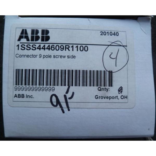 ABB 1SSS444609R1100 (LOT OF 4) Connector 9 Pole Screw Side NEW IN BOX #1 image