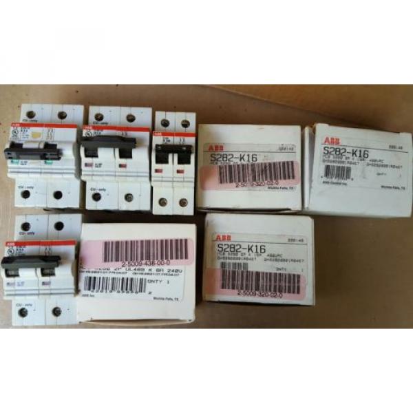 ABB breakers lot (6) S282-k16 + k8a circuit breaker #1 image