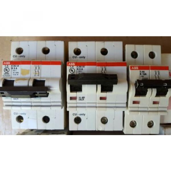 ABB breakers lot (6) S282-k16 + k8a circuit breaker #2 image