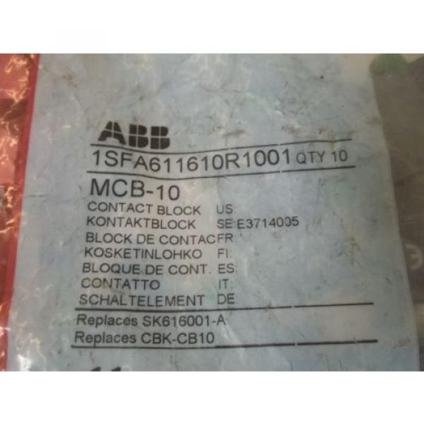 ABB MCB-10 1SFA611610R1001 CONTACT BLOCK (PKG OF 10) *NEW IN FACTORY BAG* #4 image