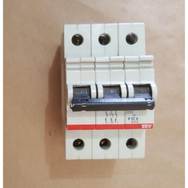 ABB S273 K25A 3 POLE 4A CIRCUIT BREAKER 277/480VAC #1 image