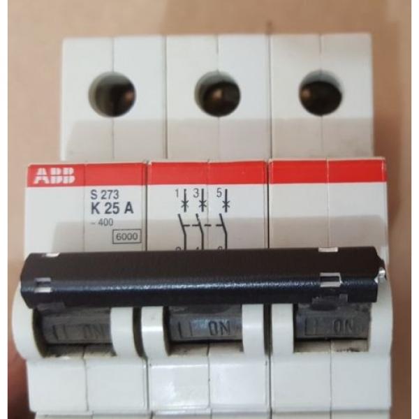 ABB S273 K25A 3 POLE 4A CIRCUIT BREAKER 277/480VAC #3 image