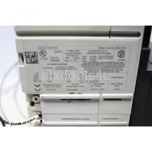 ABB SACE T4N250 T4N 250 Tmax 3 Pole 501 To 600VDC Circuit Breaker #8 image