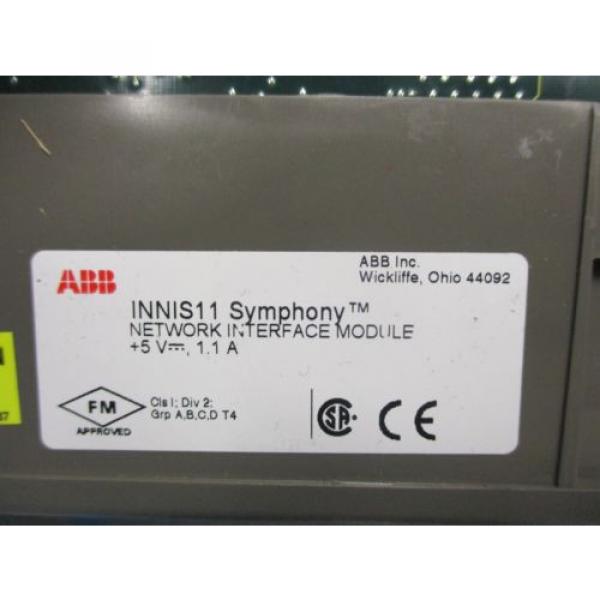 ABB 6644063B1 REV B INNIS11 SYMPHONY NETWORK INTERFACE MODULE #5 image