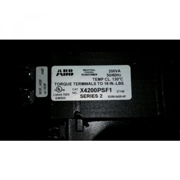 ABB X4200PSF1 200 VA CONTROL TRANSFORMER 480/240/208 pri 120/24 man avaialble #3 image