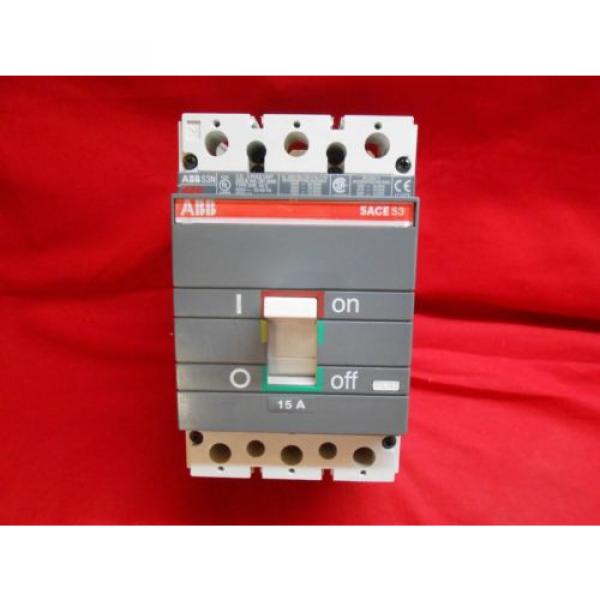 NEW IN BOX ABB  S3N015TW  SACE ISOMAX S3 CIRCUIT BREAKER 15AMP; 1SDA037329R1 #2 image