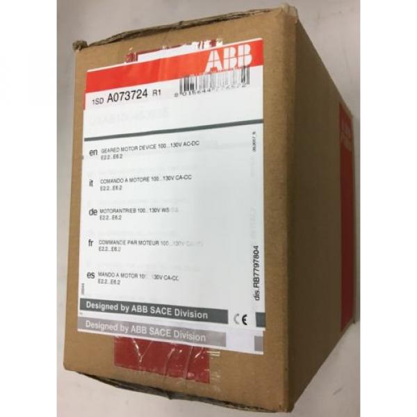 New ABB SACE Geared Motor 100-130 VAC-DC  - Emax2 E2.2 E4.2 E6.2 1SDA073724R1 #2 image