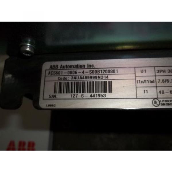 ABB FREQUENCY DRIVE ACS601-0006-4-S00B1200801 *NEW* #4 image