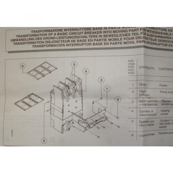 New ABB Circuit Breaker K7WF Draw-out Kit Front Buss K7WMK withdraw S7 1200 Amp #5 image