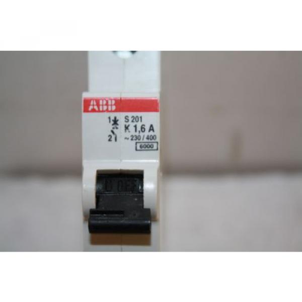 ABB S201 K1.6A CIRCUIT BREAKER 1.6 AMP, 230/400 VOLT, I POLE  NEW #2 image