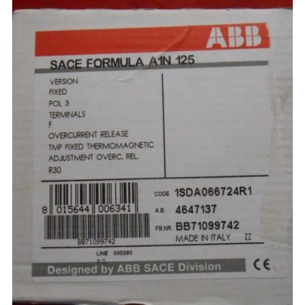 ABB NEW IN BOX A1N030TW 1SDA066724R1 30 amp 3 pole #1 image