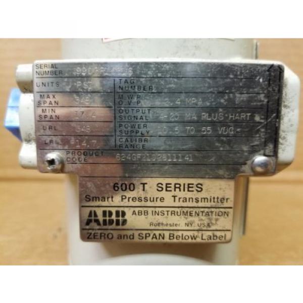 FREESHIPSAMEDAY ABB 624GF2102811141 PRESSURE TRANSMITTER 10.5-55VDC 2.4MPA 4-20M #3 image