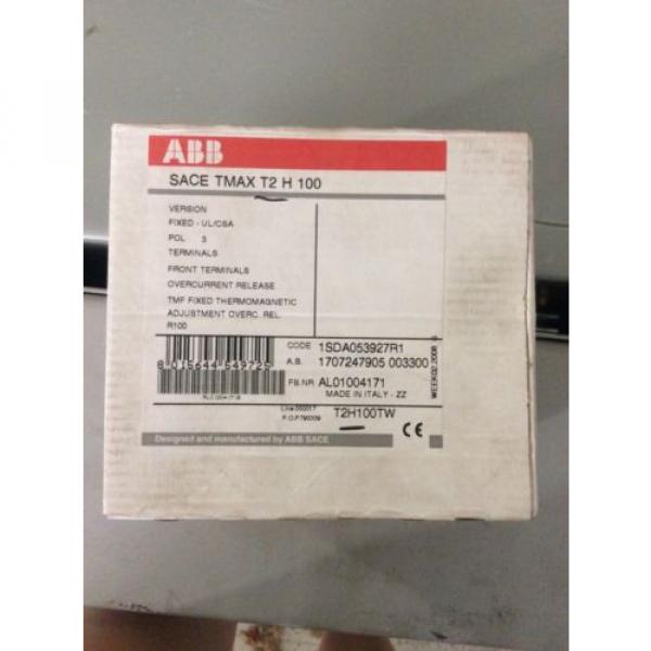 ABB Circuit Breaker T2H100TW 100 Amp  3 Pole #2 image