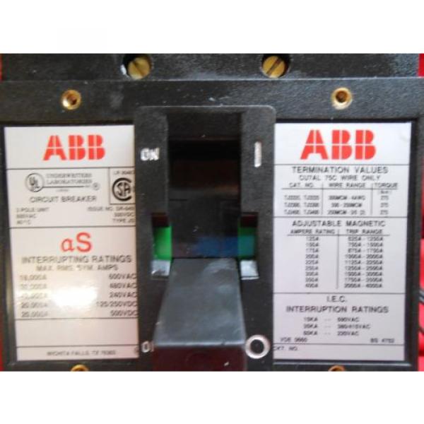 Load tested  ABB D132529  400AMP Circuit Breaker  3-P, 600VAC, Type JS W/AUX. #2 image