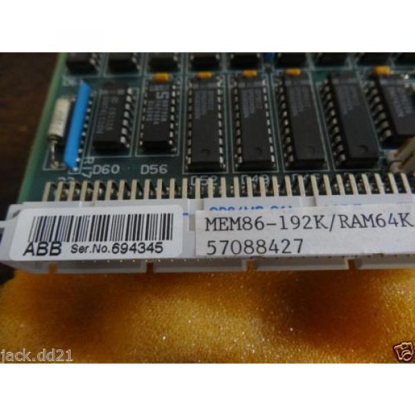 ABB Asea Brown Boveria MEM86-192K Memory PCB Circuit Board #4 image