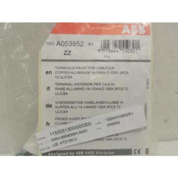 165863 New In Box, ABB KT21003 Lot-3, Lug Kit,1SDA053952R0001,T2 Series #2 image