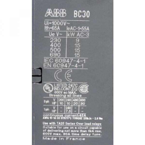 ABB BC30-30-00 3-Pole 24VDC Contactor #3 image