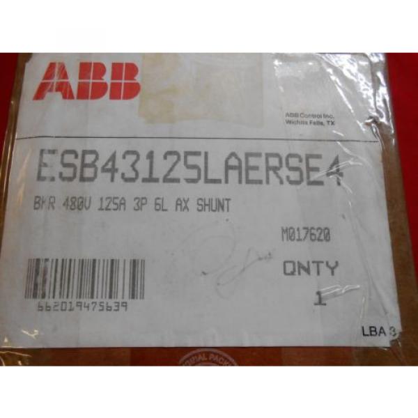 ABB ESB43125L AERSE4  CIRCUIT BREAKER 125 amp aux shunt #1 image