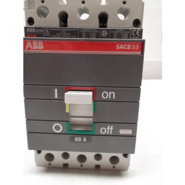 CIRCUIT BREAKER ABB SACE S3N CIRCUIT BREAKER 3 POLE 60 AMP #1 image